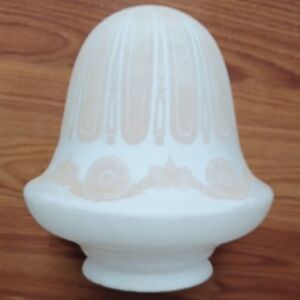 Vintage Art Deco Cream And White Glass Shade